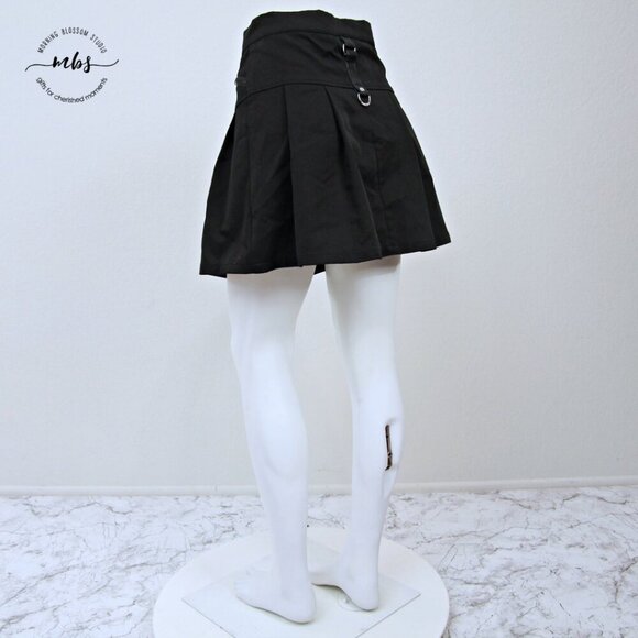 Killstar Killer Blaire B*tch Mini Mini Skirt Black Silver Women S - Picture 6 of 14